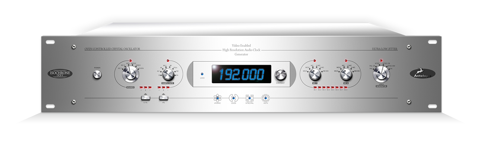 Video-enabled audio master clock compatible with most HD video formats