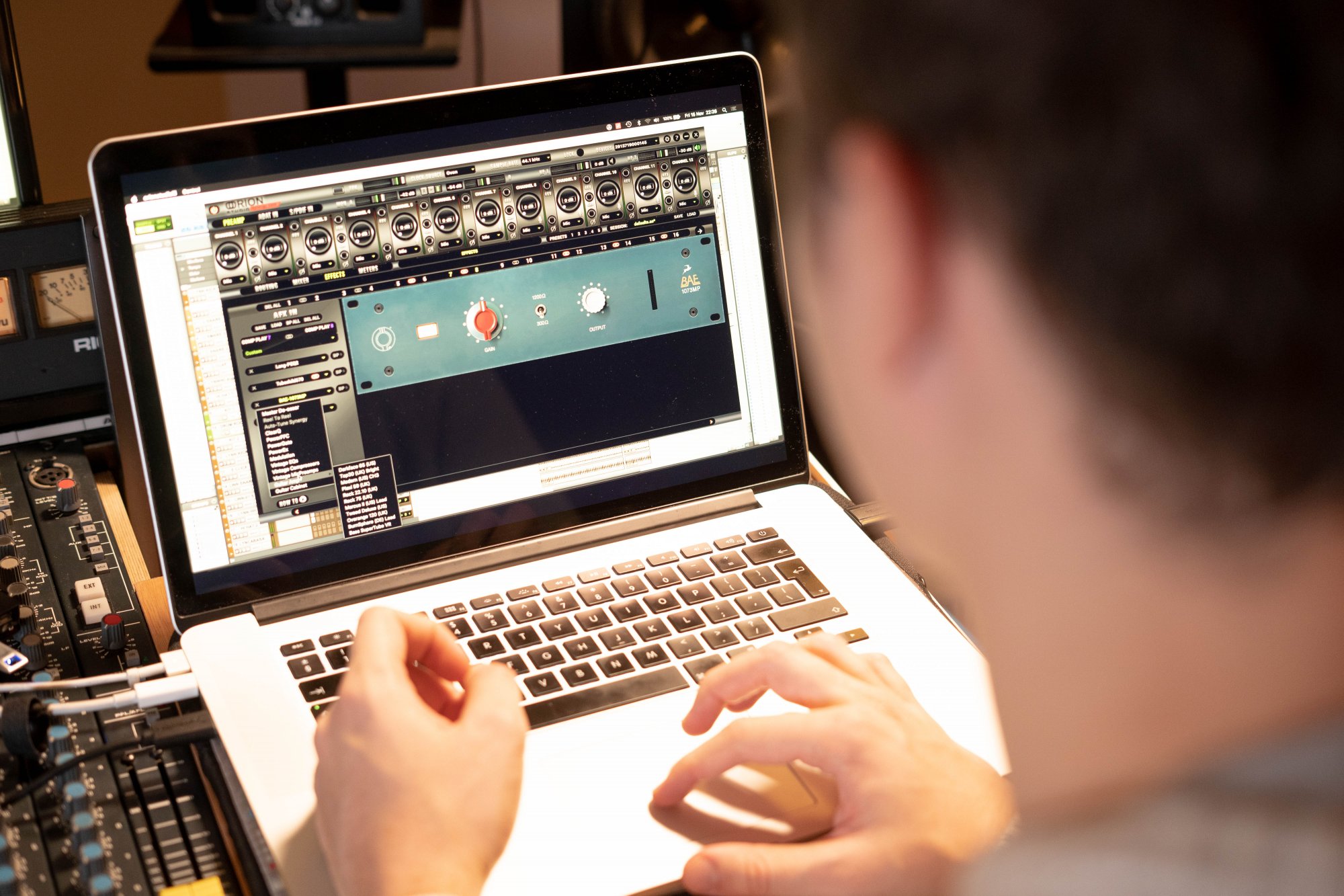 Ricky Damian mixing with the Orion Studio Synergy Core