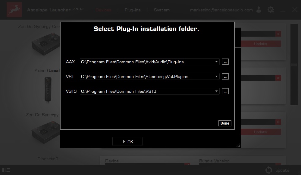 select folder