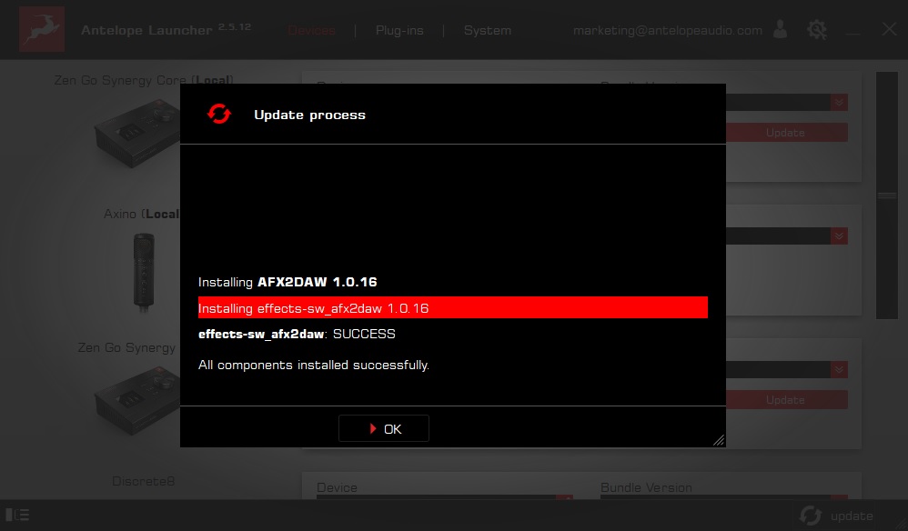 update process